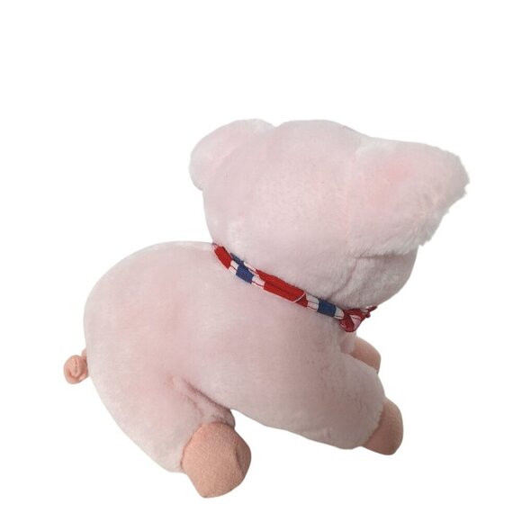 Vintage 1994 Gordy Pink Pig Plush Farm Animal Stuffed Animal 5.5" - Picture 3 of 7